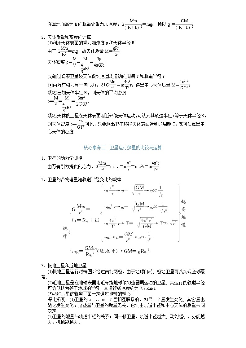 新高考物理一轮复习学案  4.4 万有引力定律及其应用（含解析）02