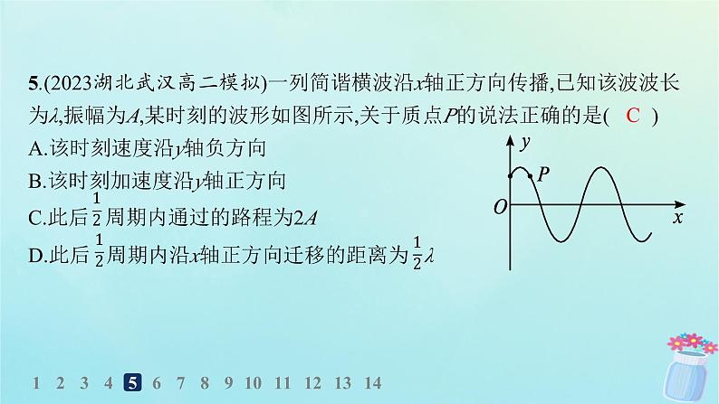 新教材2023_2024学年高中物理第3章机械波第1节波的形成和描述分层作业课件鲁科版选择性必修第一册07
