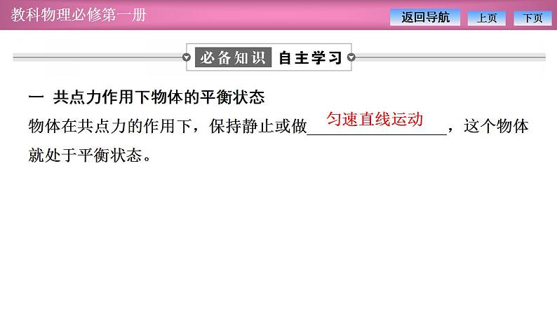 2023-2024学年教科版(2019)必修第一册 3.6共点力作用下物体的平衡 课件第4页