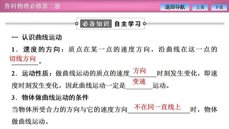 2023-2024学年鲁科版(2019)必修第二册 2.1运动的合成与分解 课件第4页