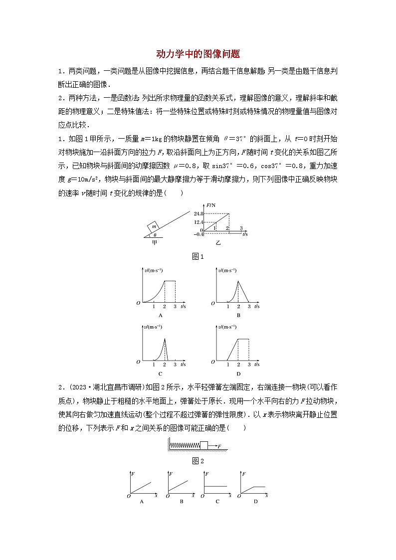 2024高考物理一轮复习考点攻破训练——动力学中的图像问题练习含解析教科版第1页