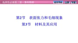 2023-2024学年鲁科版（2019）选择性必修第三册 2.2表面张力和毛细现象2.3材料及其应用 课件