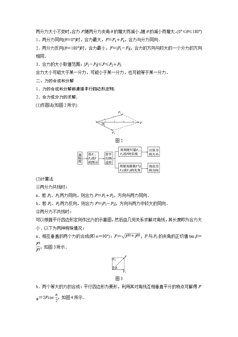 新教材高中物理必修第一册分层提升讲义07 B力的合成与分解 中档版(含解析)第2页
