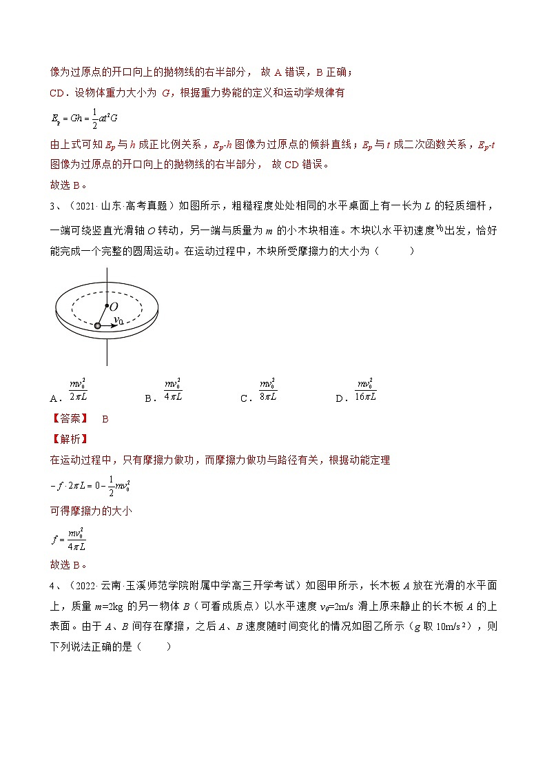 新高考物理一轮复习专题6.2 动能定理及其应用 精品练习(含解析)第2页