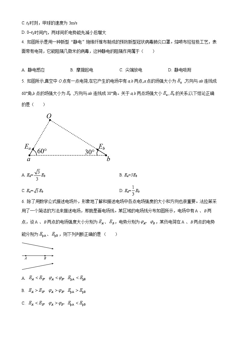 【期中真题】宁夏银川市第二中学2022-2023学年高二上学期期中物理试题(原卷版)第2页