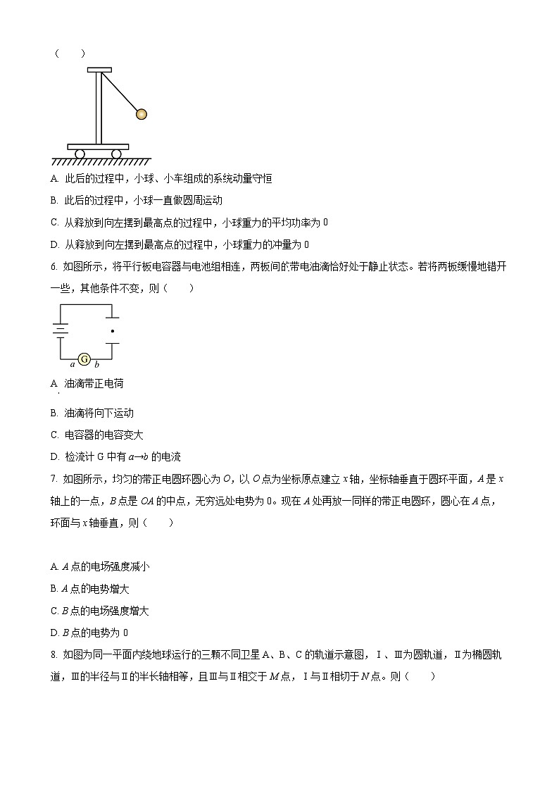 【期中真题】江苏省南京市江宁区2022-2023学年高三上学期学情调研物理试题(原卷版)第2页