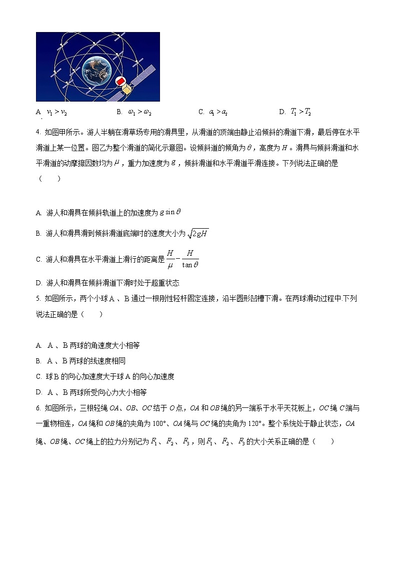 【期中真题】湖北省黄冈市2022-2023学年高三上学期期中质量抽测物理试题02