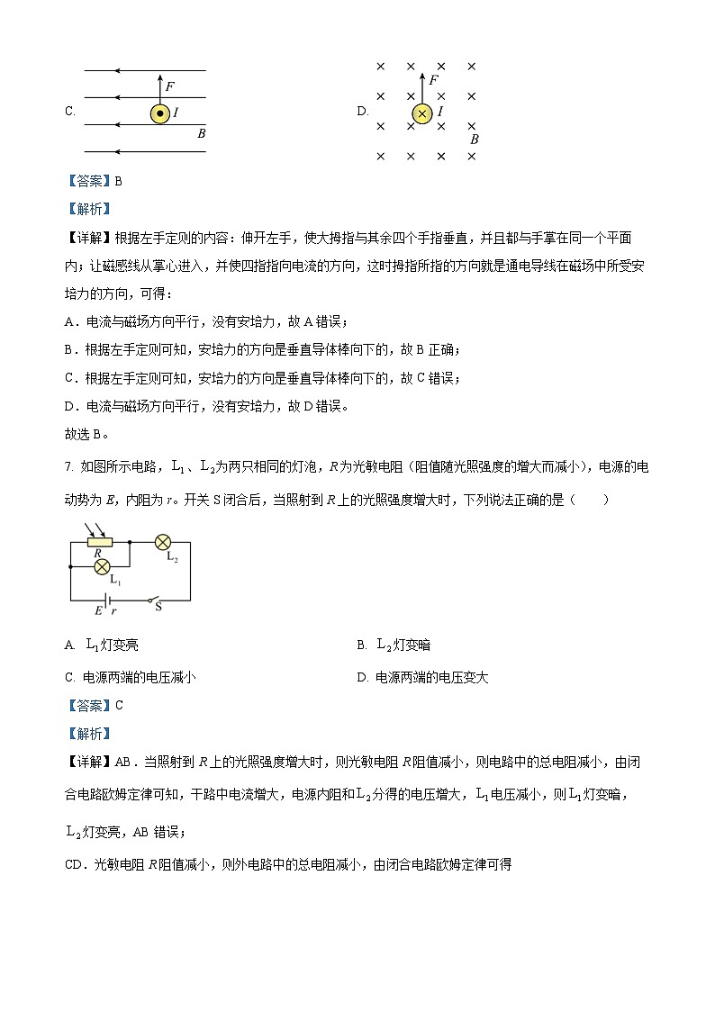 2024嘉兴海盐高级中学高二上学期10月阶段测物理试题(选考)含解析03