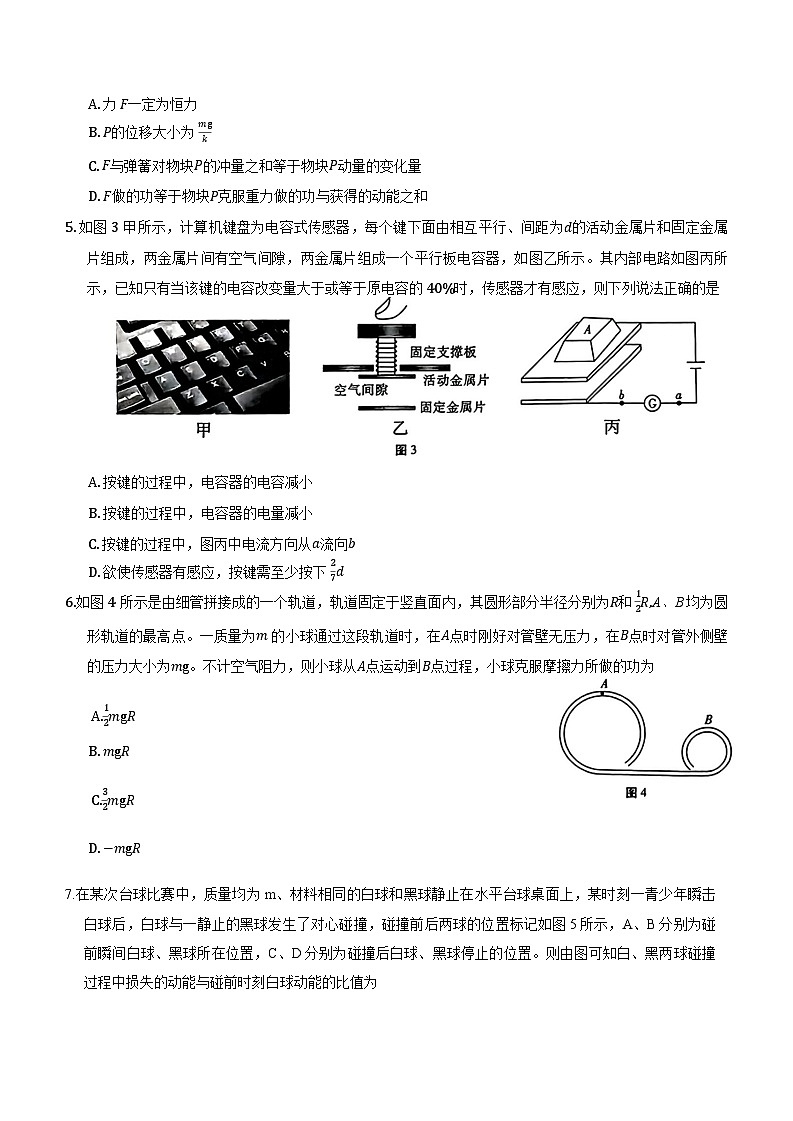 重庆市第八中学2023-2024学年高三上学期高考适应性月考(二)物理第2页
