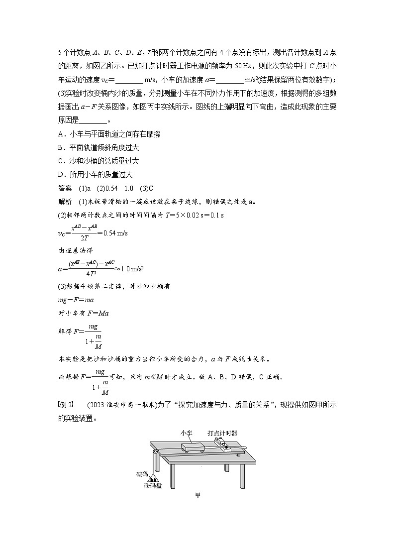 人教版高中物理新教材同步讲义 必修第一册第4章 专题强化 实验:验证牛顿第二定律(含解析)02