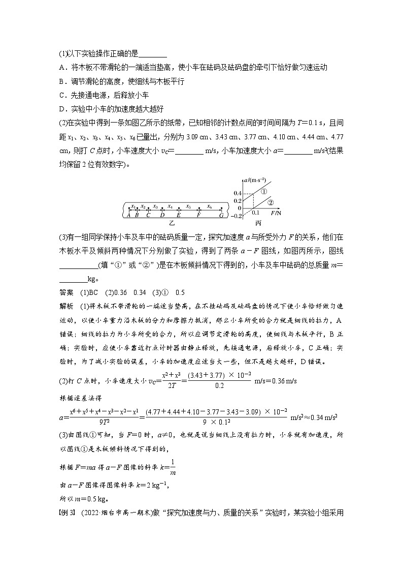 人教版高中物理新教材同步讲义 必修第一册第4章 专题强化 实验:验证牛顿第二定律(含解析)03