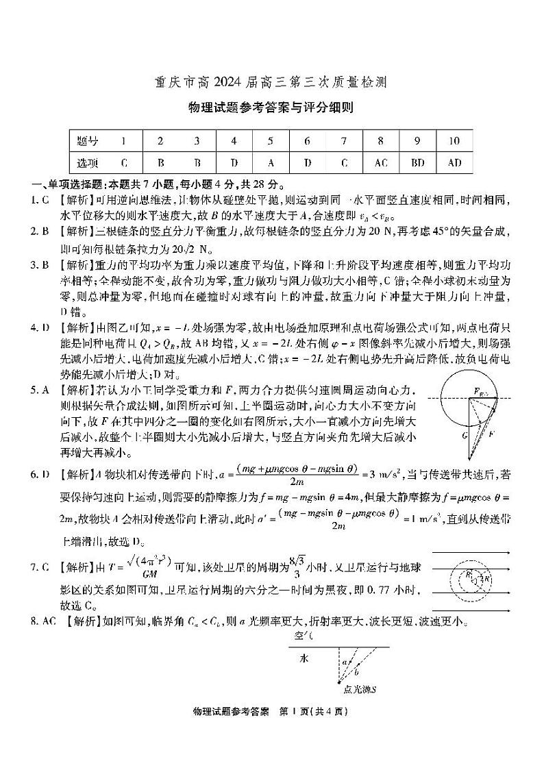 24南开3物理答案第1页