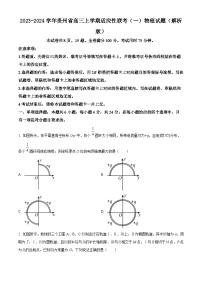 2023-2024学年贵州省高三上学期适应性联考（一）物理试题（解析版）
