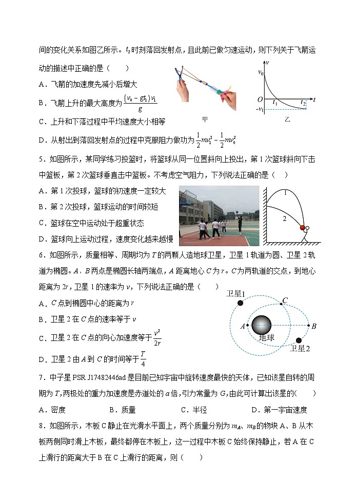 2023-2024学年江苏省扬州市名校高三上学期10月月考 物理试题(含答案)第2页