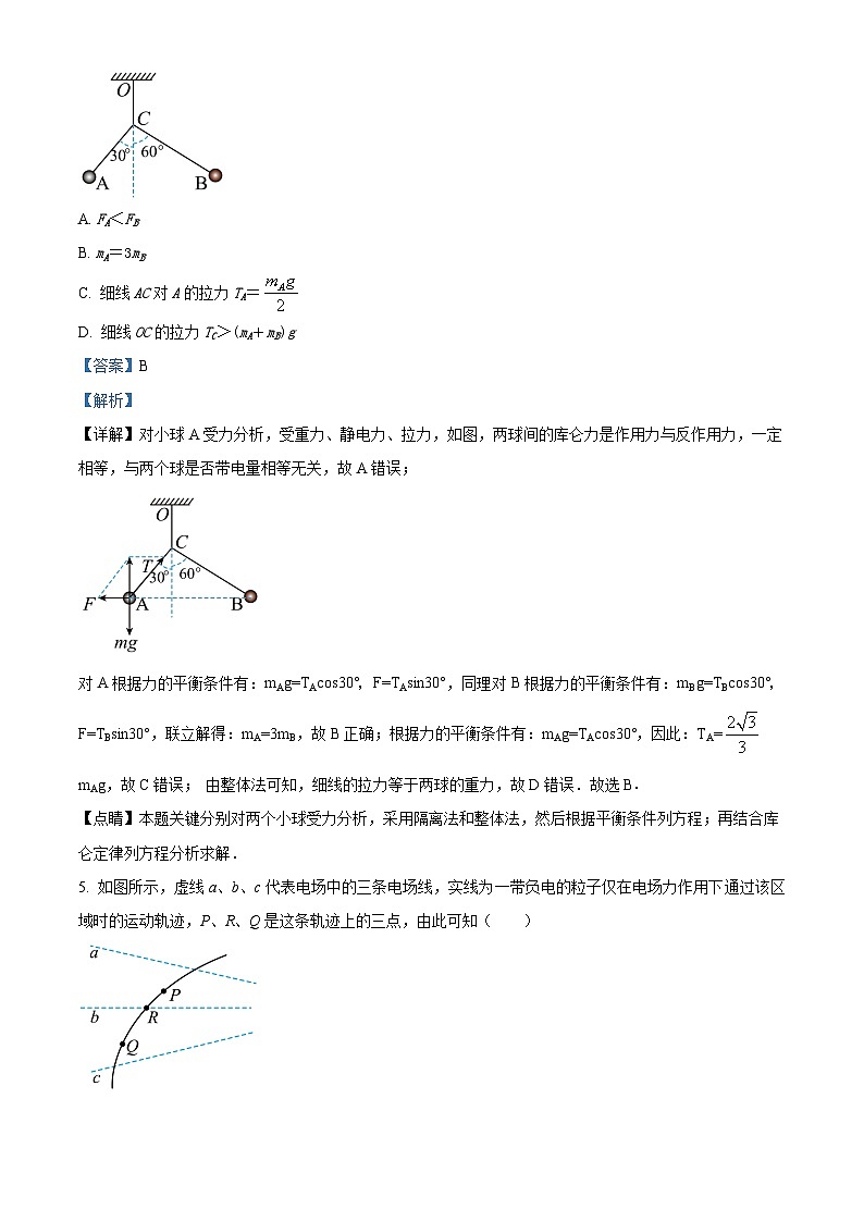 四川省眉山市青神中学校2023-2024学年高二上学期10月期中物理试题(解析版)03