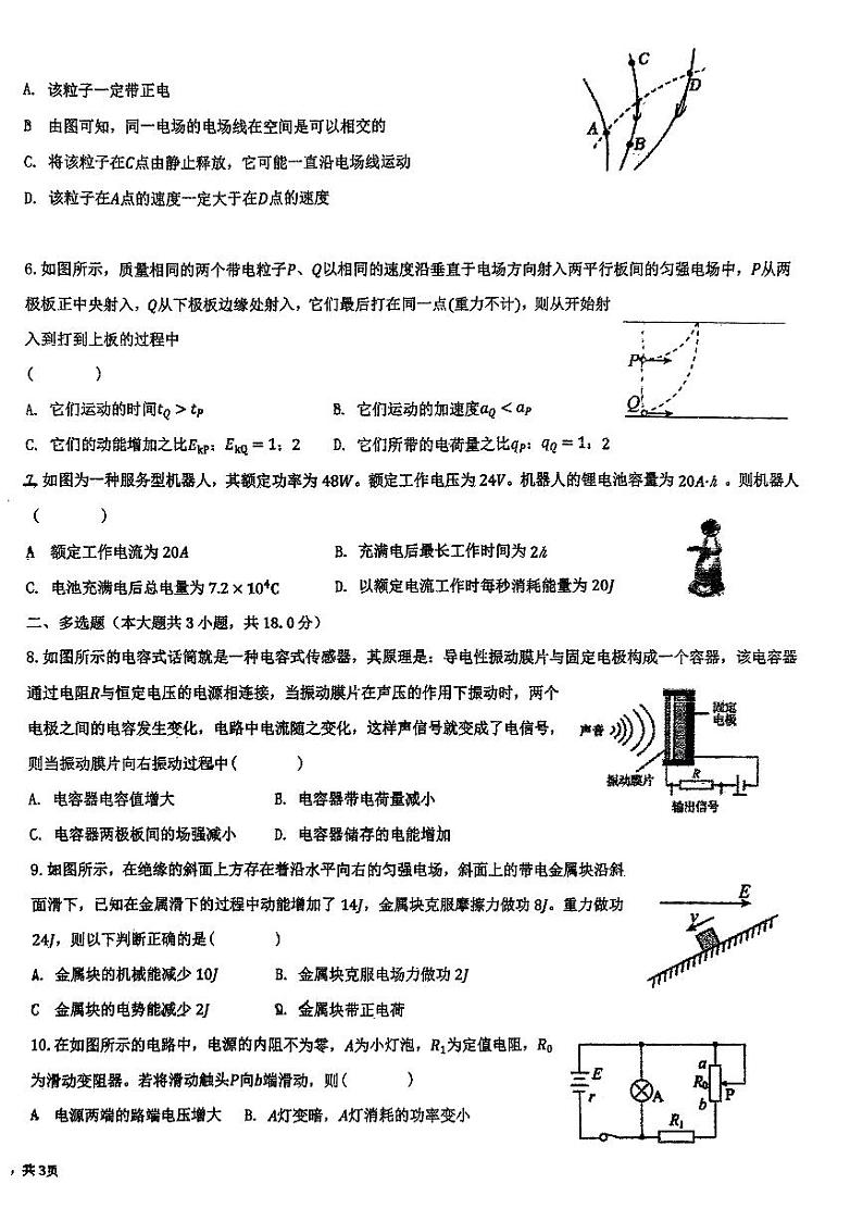 广东省深圳市罗湖外语学校2023-2024学年高二上学期期中考试物理试卷第2页
