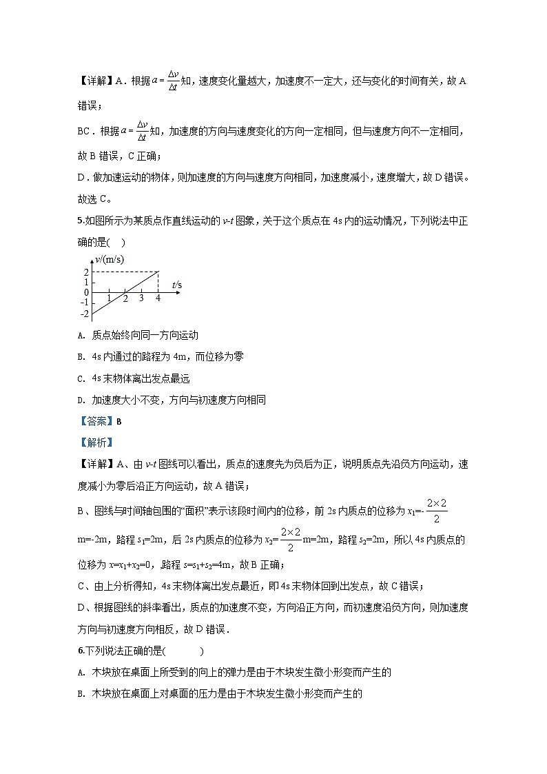 2019-2020学年内蒙古自治区普通高中学业水平考试模拟物理试题(一) 解析版第3页