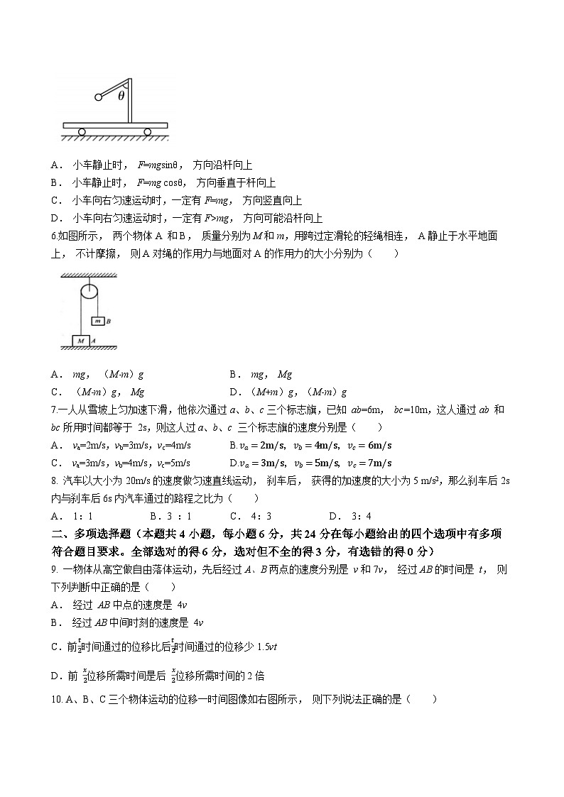 湖北省孝感市应城市科技高级中学2023-2024学年高一上学期期中考试物理试题第2页