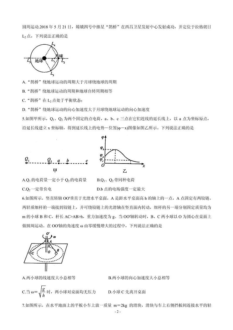 2021届河南省南阳市高三上学期期中考试 物理 PDF版第2页