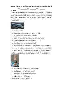 河南省开封市2023-2024学年高一上学期期中考试物理试卷（含解析）