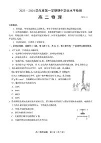 山东省青岛地区2023-2024学年高二上学期期中考试物理试题