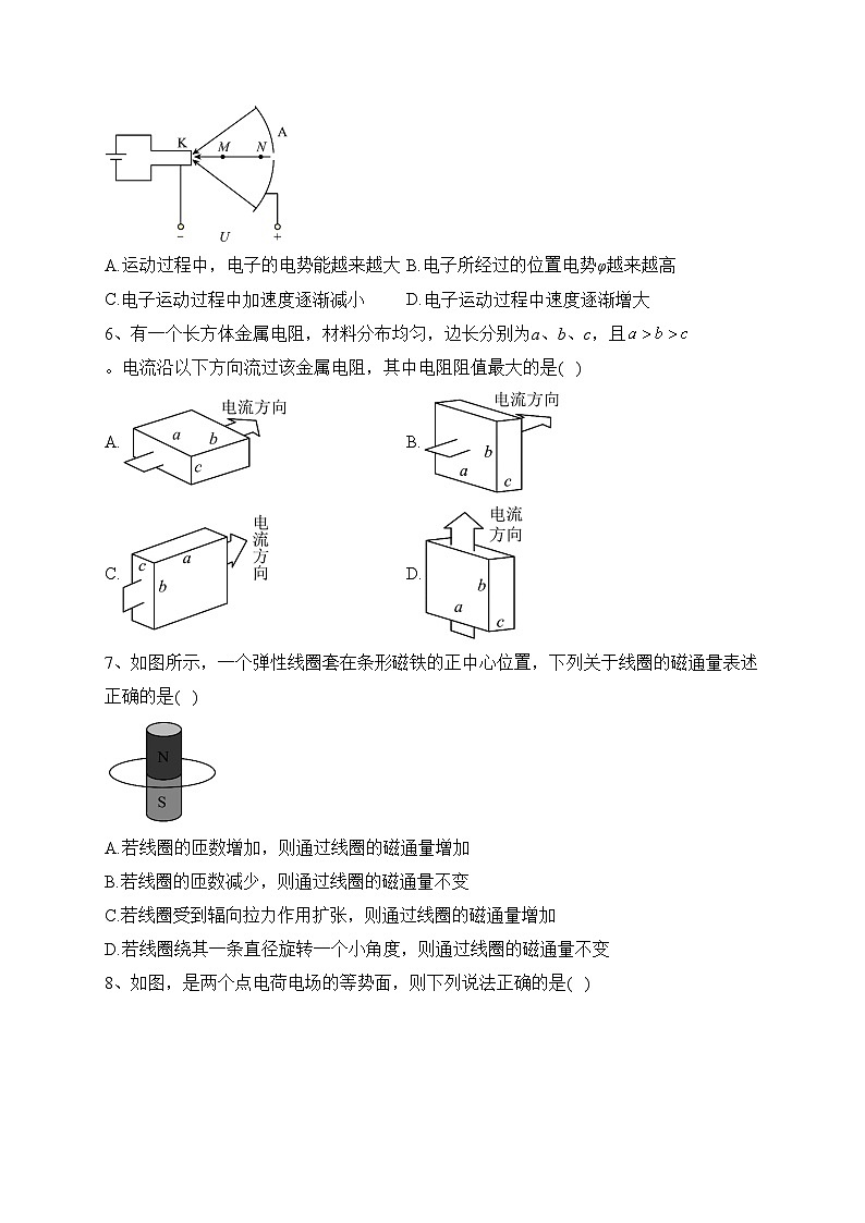 浙江省杭州地区(含周边)重点中学2023-2024学年高二上学期期中联考物理试卷(含答案)第2页