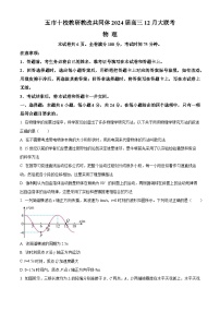 2024湖南省五市十校教研教改共同体高三上学期12月大联考试题物理含解析