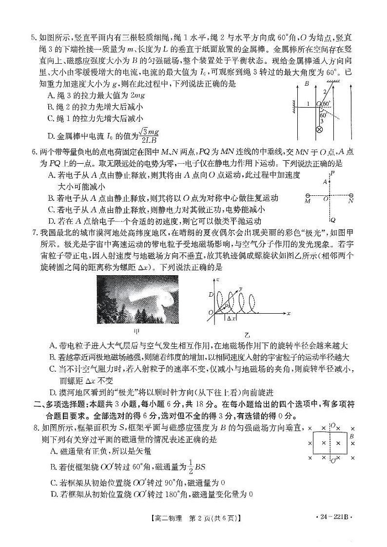 2024河南省创新发展联盟高二上学期第四次联考试题物理PDF版含答案第2页