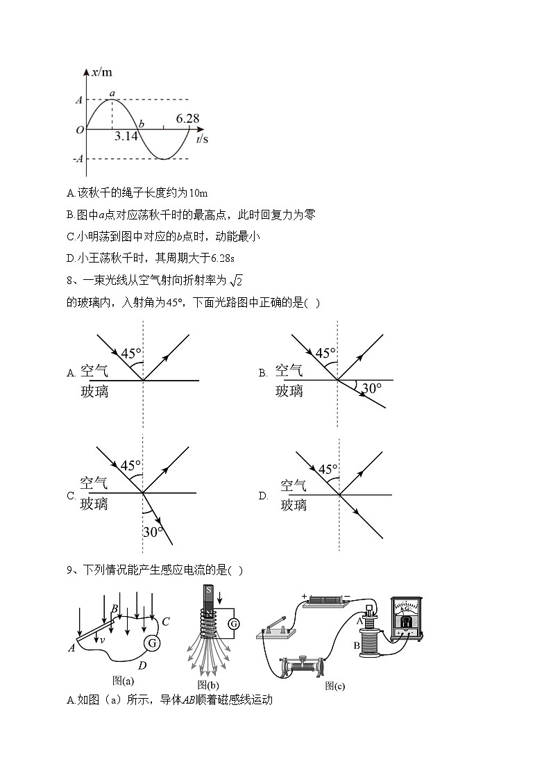 山東省棗莊市2022-2023學年高二上學期期末考試物理試卷(含答案)第3頁