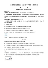 湖南省三湘名校教育联盟2023-2024学年高一上学期11月期中联考物理试题（Word版附解析）