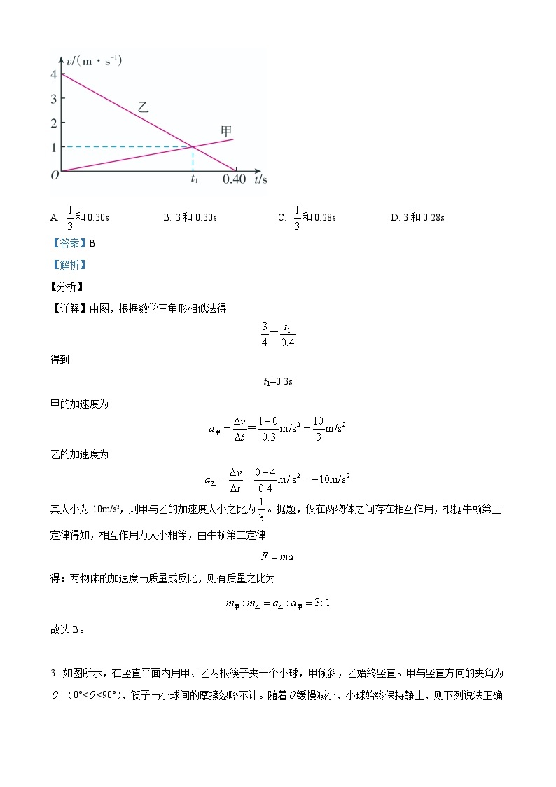 陕西省汉中市普通高中联盟2023-2024学年高三上学期期中联考物理试题（Word版附解析）02