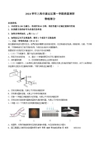 2024屆上海市嘉定區(qū)高三上學期質(zhì)量調(diào)研（一模）物理試題(無答案)