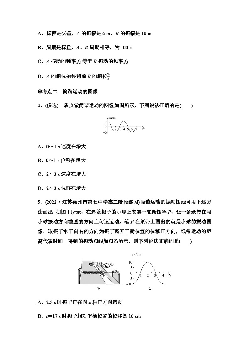 粤教版高中物理选择性必修第一册课时分层作业5简谐运动的描述含答案02