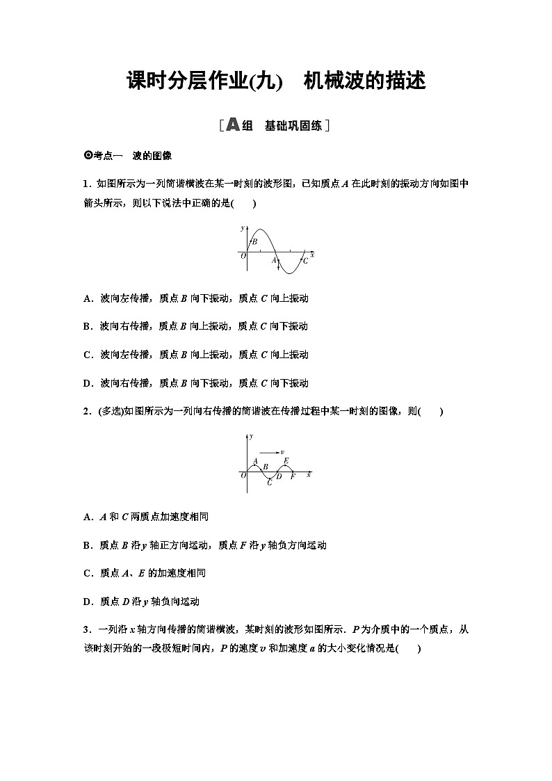 粤教版高中物理选择性必修第一册课时分层作业9机械波的描述含答案01
