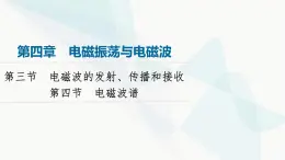 粤教版高中物理选择性必修第二册第4章第3节电磁波的发射、传播和接收第4节电磁波谱课件