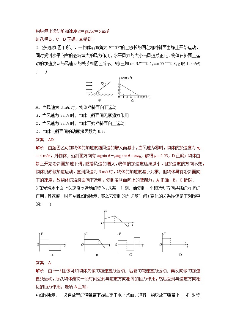 考点12 动力学图像问题(解析版)—高中物理03
