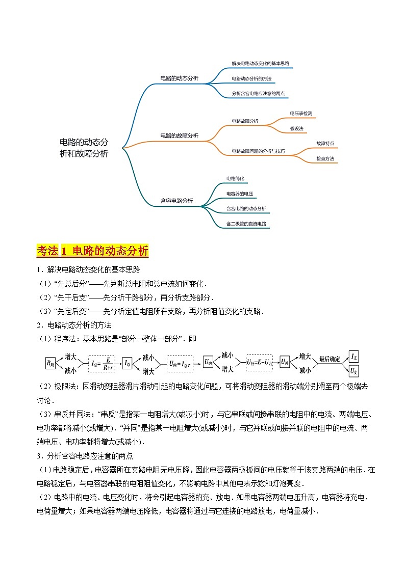考点39 电路的动态分析和故障分析(核心考点精讲+分层精练)(解析版)—高中物理第2页