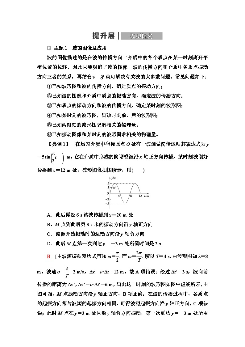 人教版江苏专用高中物理选择性必修第一册第3章章末综合提升学案01
