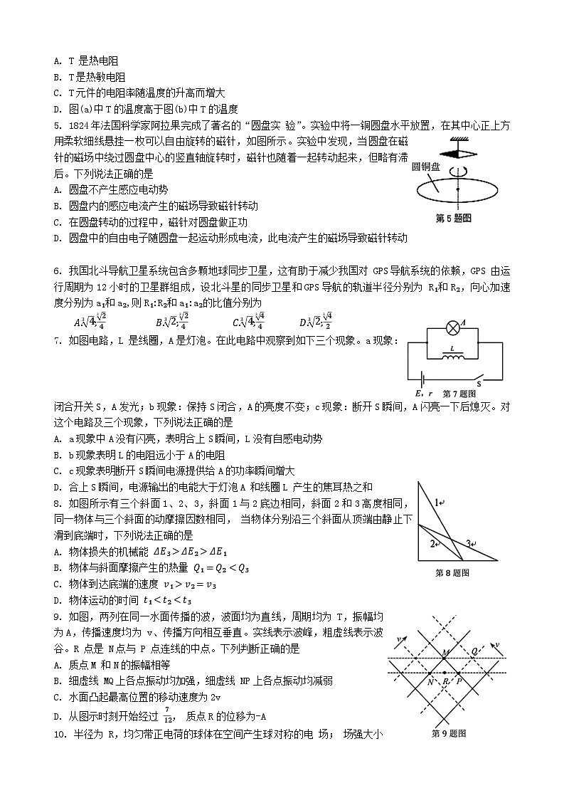 2023-2024学年浙江省三校高三上学期12月第一次联考 物理试卷(含答案)第2页