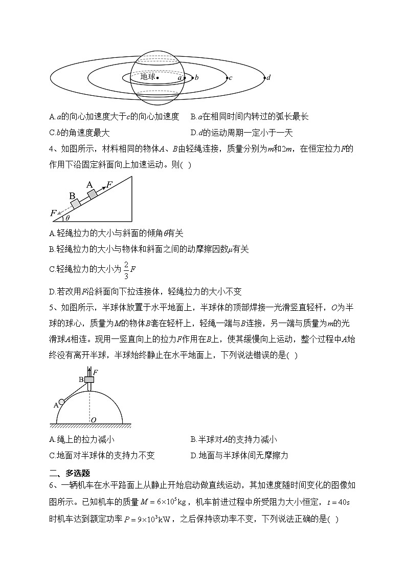 四川省成都市某校2024届高三上学期期中阶段性考试(二)物理试卷(含答案)第2页
