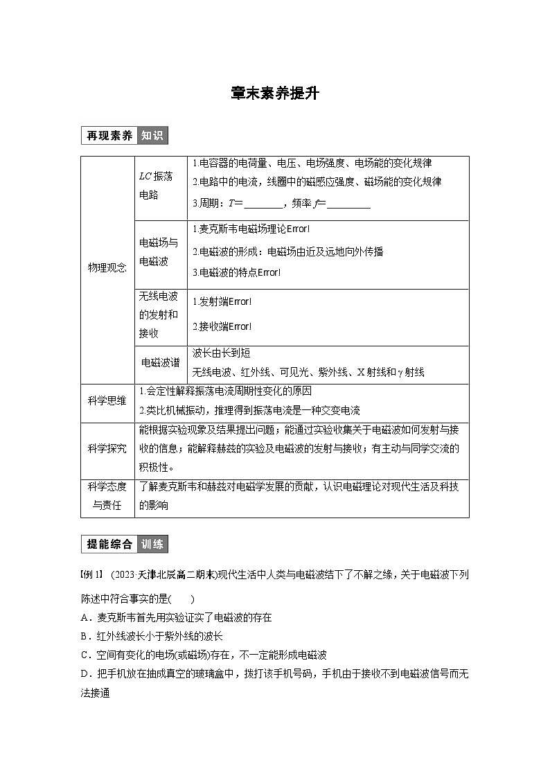 高中物理选择性必修二第四章 章末素养提升学案第1页