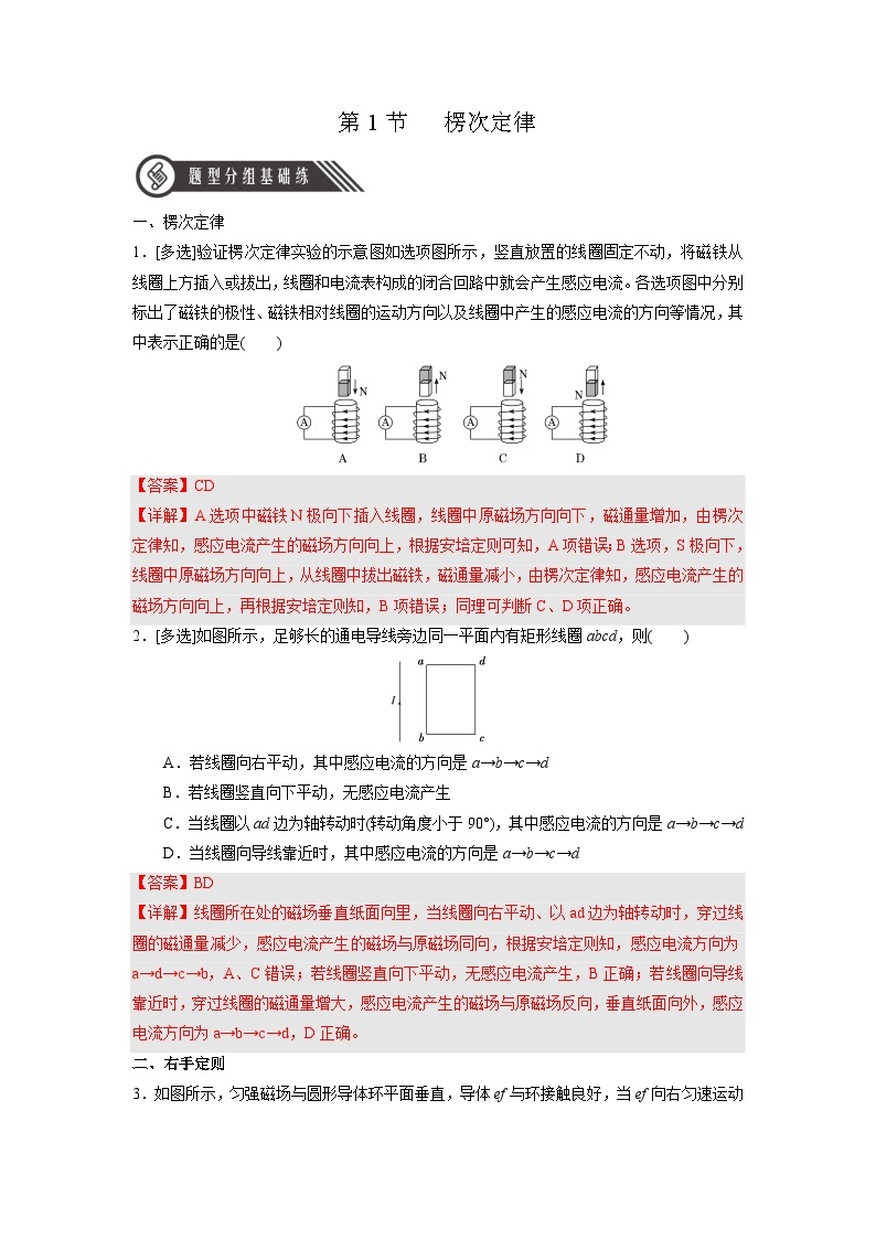 2.1《楞次定律》课件+分层练习（含解析）-人教版高中物理选修二01