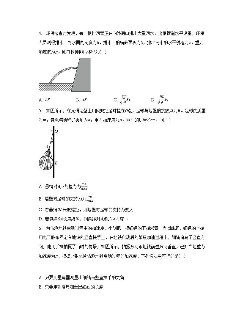江苏省南京市第五高级中学2022-2023学年高一上学期期末学情自测物理试题02