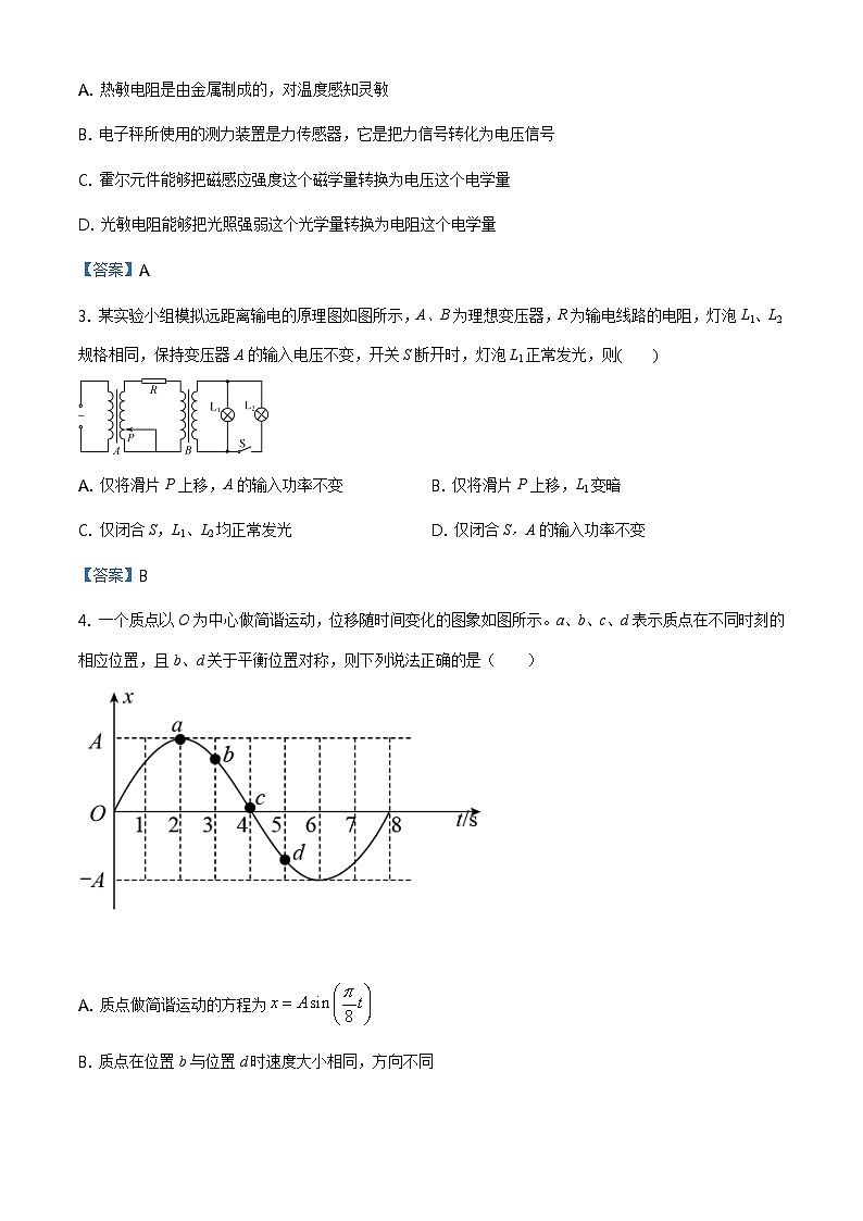 江苏省南通市如东县2023-2024学年度高二(上)期末物理试题第2页