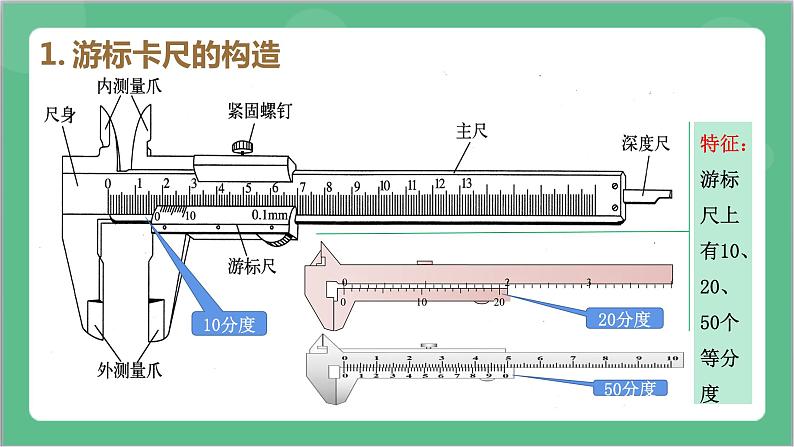 11.3《实验1 长度的测量及测量工具的选用》课件-人教版高中物理必修三第7页