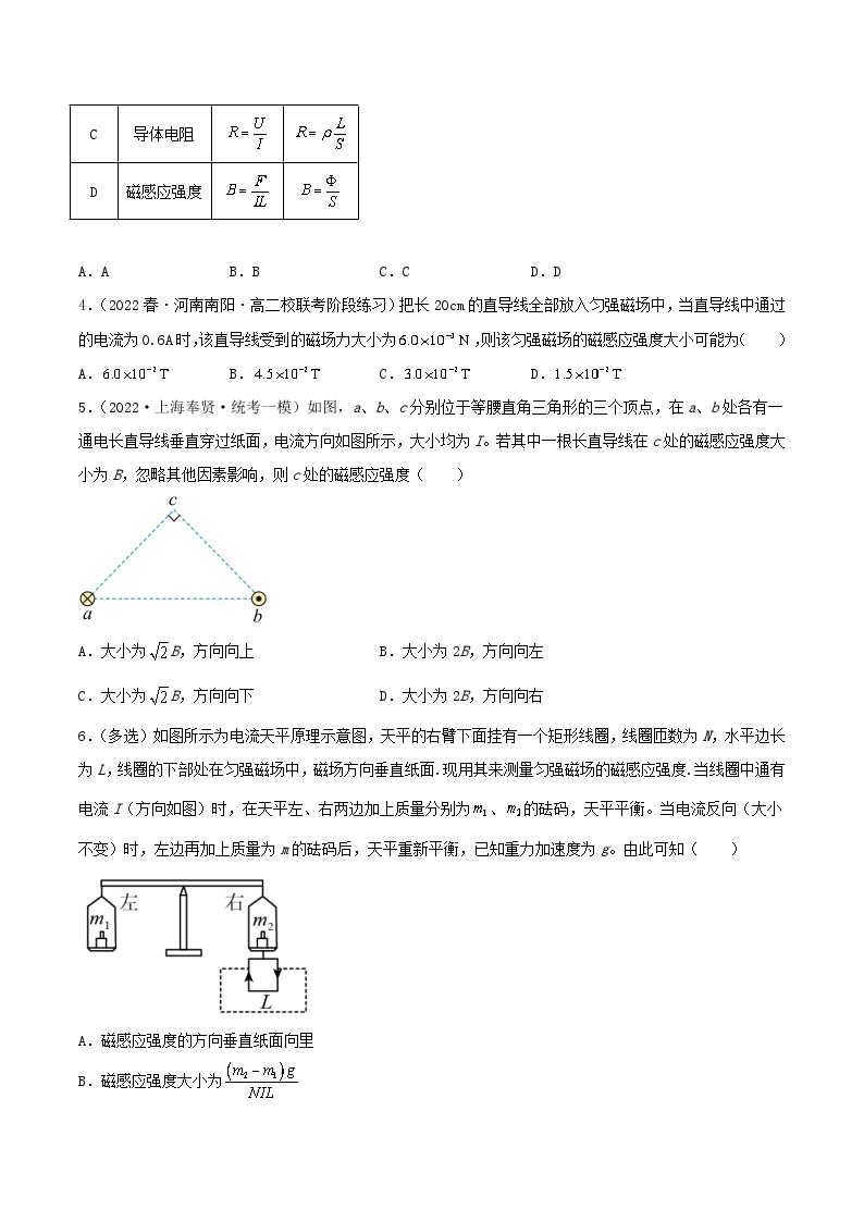 13.2《磁感应强度+磁通量》课件+分层练习（含解析）-人教版高中物理必修三02