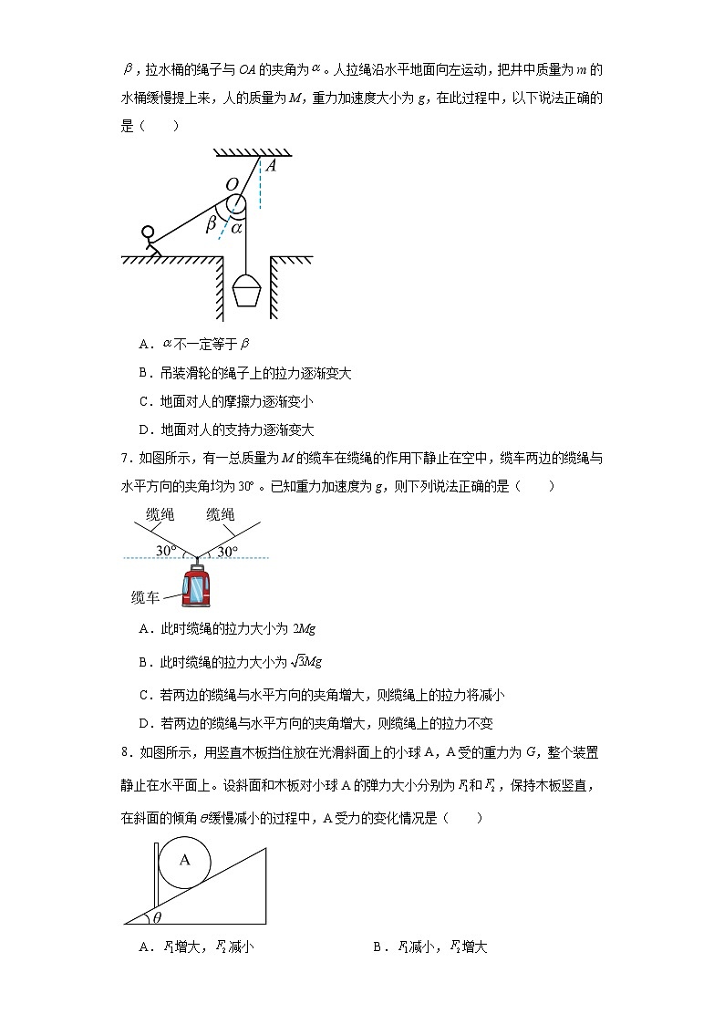 09平衡问题的动态分析--2024届高考物理重要模型图专练(全国通用)第3页