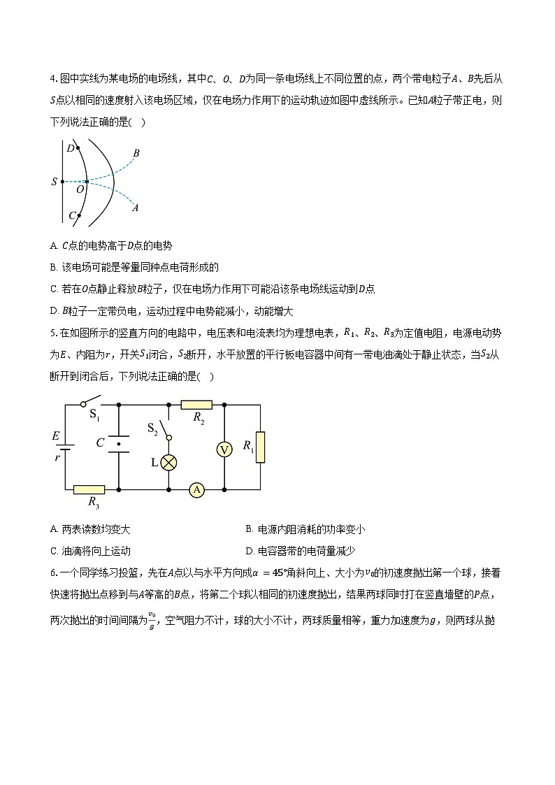 2023-2024学年湖南省天壹名校联盟湖湘名校联合体高二(上)月考物理试卷(10月)(含解析)02