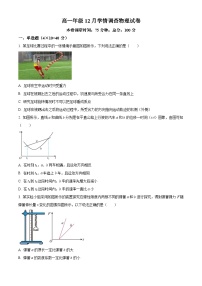 江苏省镇江第一中学2023-2024学年高一上学期12月月考物理试卷（Word版附解析）