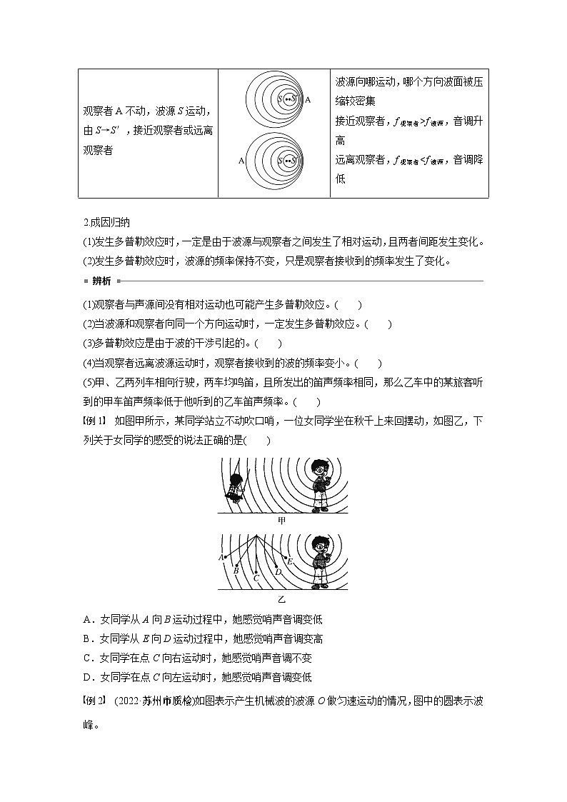 高中物理选择性必修一第三章 5 多普勒效应学案02
